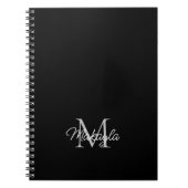 Modern gepersonaliseerd monogram naam Notitieboek (Voorkant)