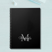 Modern gepersonaliseerd monogram naam Notitieboek