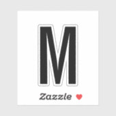 Modern gepersonaliseerd monogram sticker (Vel)