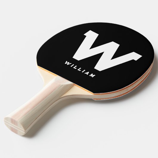 Modern gepersonaliseerd monogram tafeltennis tafeltennisbatje (Voorkant Gekanteld)