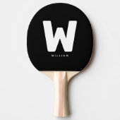 Modern gepersonaliseerd monogram tafeltennis tafeltennisbatje (Voorkant)