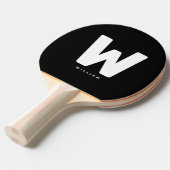 Modern gepersonaliseerd monogram tafeltennis tafeltennisbatje (Voorkant Gekanteld)