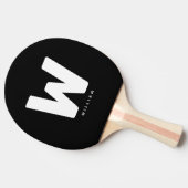 Modern gepersonaliseerd monogram tafeltennis tafeltennisbatje (Zijkant)
