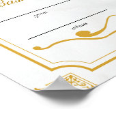 Modern gepersonaliseerd Nikkah huwelijksakte Poster (Hoek)