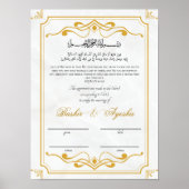 Modern gepersonaliseerd Nikkah huwelijksakte Poster (Voorkant)