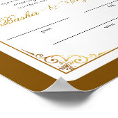 Modern gepersonaliseerd Nikkah huwelijksakte Poster (Hoek)