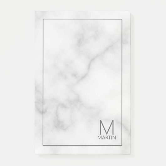 Modern gepersonaliseerd Notitieblok van het Monogr Post-it® Notes (Voorkant)