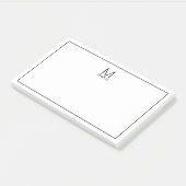 Modern gepersonaliseerd Notitieblok van het Monogr Post-it® Notes (Schuin)
