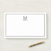 Modern gepersonaliseerd Notitieblok van het Monogr Post-it® Notes (Op bureau)
