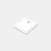Modern gepersonaliseerd Notitieblok van het Monogr Post-it® Notes (Schuin)