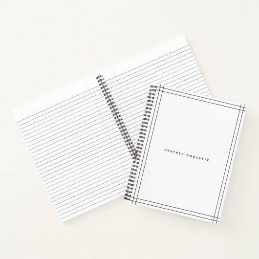 Modern gepersonaliseerd Notitieboek (Binnen)