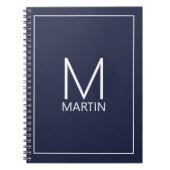 Modern gepersonaliseerd Notitieboek van het Monogr (Voorkant)