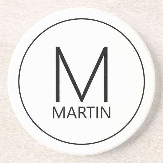 Modern gepersonaliseerd Onderzetter van het Monogr (Voorkant)