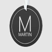 Modern gepersonaliseerd Ornament van het Monogram  (voorkant)