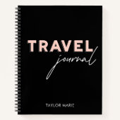 Modern gepersonaliseerd reisjournaal notitieboek (Voorkant)
