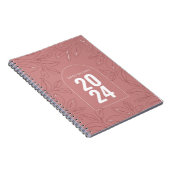 Modern gepersonaliseerd Roos roze Notitieboek cade (Rechterzijde)