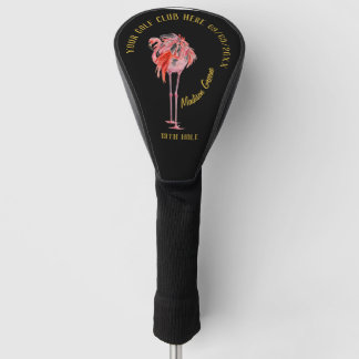Modern gepersonaliseerd roze flamingo golfhoofd Ho Golfheadcover