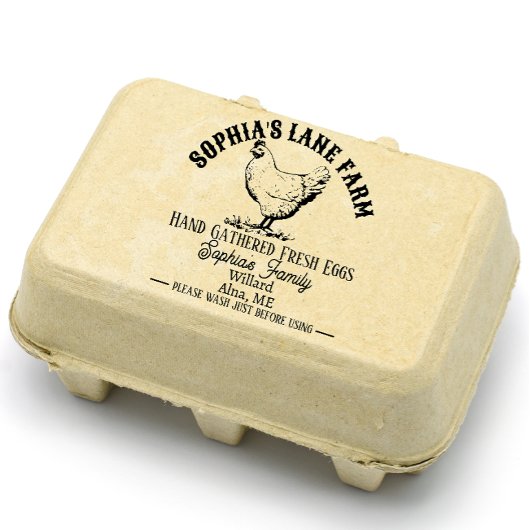 Modern gepersonaliseerd rustiek Boerderij Naam Adr Rubberstempel