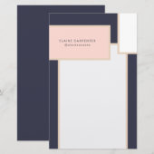 modern gepersonaliseerd schrijfpapier uit de midde briefpapier (Voorkant / Achterkant)