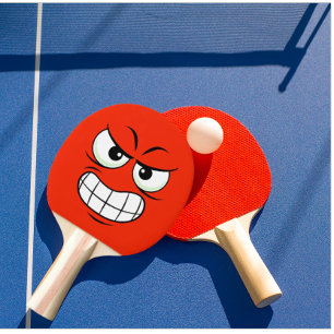 Modern gepersonaliseerd tafeltennis boos gezicht tafeltennisbatje