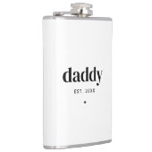 Modern Gepersonaliseerd Typografie papa Vaderdag Heupfles (Rechts)