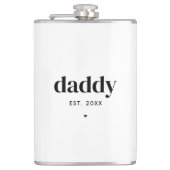 Modern Gepersonaliseerd Typografie papa Vaderdag Heupfles (Voorkant)