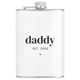 Modern Gepersonaliseerd Typografie papa Vaderdag Heupfles