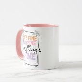 Modern Gepersonaliseerd Typografie Quote Kleurrijk Mok (Voorkant links)