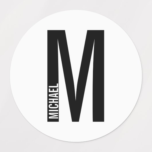 Modern gepersonaliseerd vet monogram en naamlabels labels (Design 1)