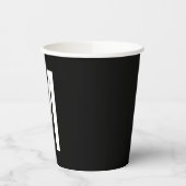 Modern gepersonaliseerd vet monogram en naampapier papieren bekers (Links)