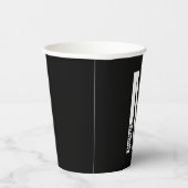 Modern gepersonaliseerd vet monogram en naampapier papieren bekers (Rechts)