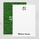 Modern gepersonaliseerd Voetbal Feestdagenkaart (Voorkant / Achterkant)