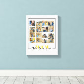 Modern, gepersonaliseerd We houden van je mam foto Canvas Afdruk (Insitu (Houten vloer))