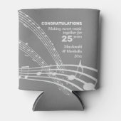 Modern gepersonaliseerd ZOET MUZIEK Zilver Jubileu Blikjeskoeler (Voorkant)