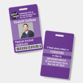    Modern Gepersonaliseerde Arts Assistent ID Kaar Badge (Voor- en achterkant)