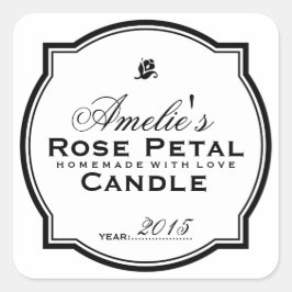 MODERN | GEPERSONALISEERDE ZEEP EN KANDLE VIERKANTE STICKER