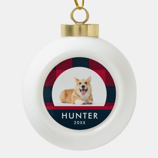 Modern geplakt aangepaste nieuwe puppy keramische bal ornament (Voorkant)