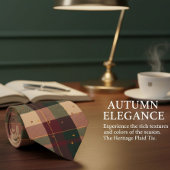 Modern geplakt herfstontwerp met vallende bladeren stropdas