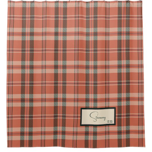 Modern geplakt koraalgordijn douchegordijn (Voorkant)