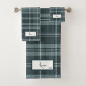 Modern geplakt Storm grijze doekset Bad Handdoek (Insitu)