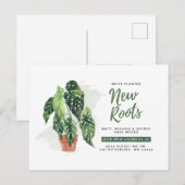 Modern Geplande Nieuwe Roots Bewegend Nieuw Adres Aankondigingskaart (Voorkant / Achterkant)