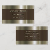 Modern gepolijst metaal visitekaartje (Voorkant / Achterkant)