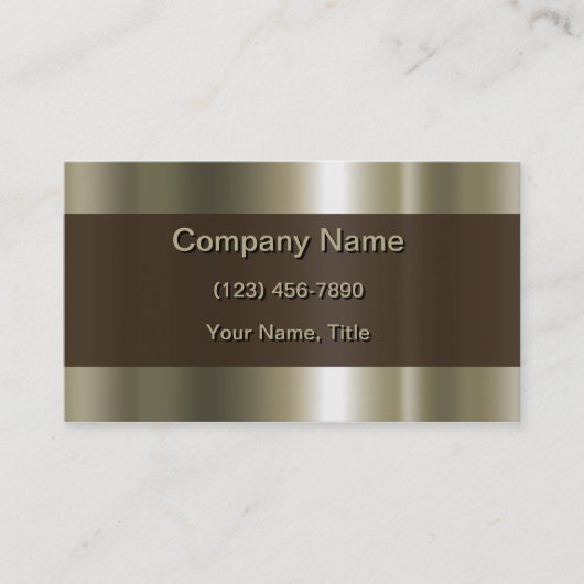 Modern gepolijst metaal visitekaartje (Voorkant)