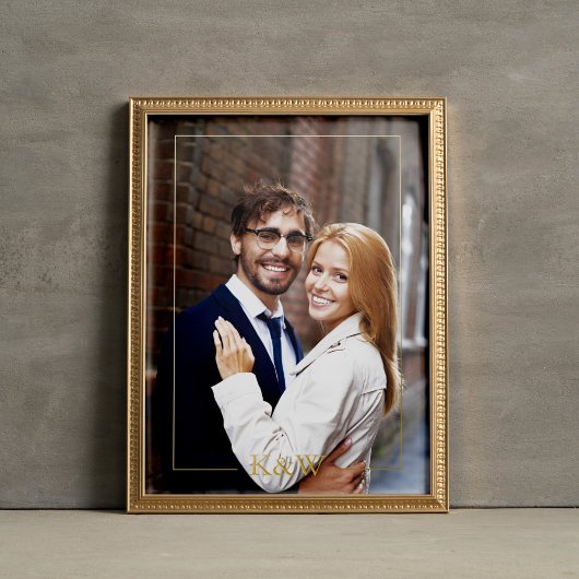 Modern geprogrammeerd monogram folie afdrukken