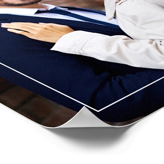 Modern geprogrammeerd monogram poster (Hoek)