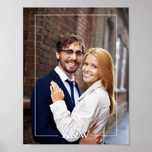 Modern geprogrammeerd monogram poster (Voorkant)