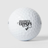 Modern gepromoveerd tot opa zwart kleur lettertype golfballen (Voorkant)