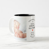 Modern gepromoveerd tot overgrootvader 2 Foto Scha Tweekleurige Koffiemok (Voorkant links)