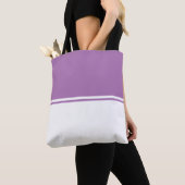 Modern geraffineerd lavendel Paarse witte kleur bl Tote Bag (Dichtbij)