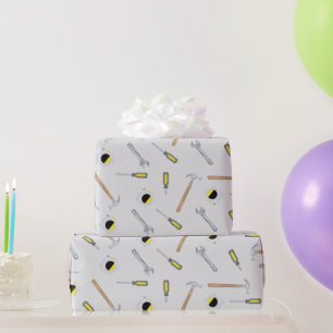 Modern Gereedschap Patroon Whimsical Plezierig  Cadeaupapier
